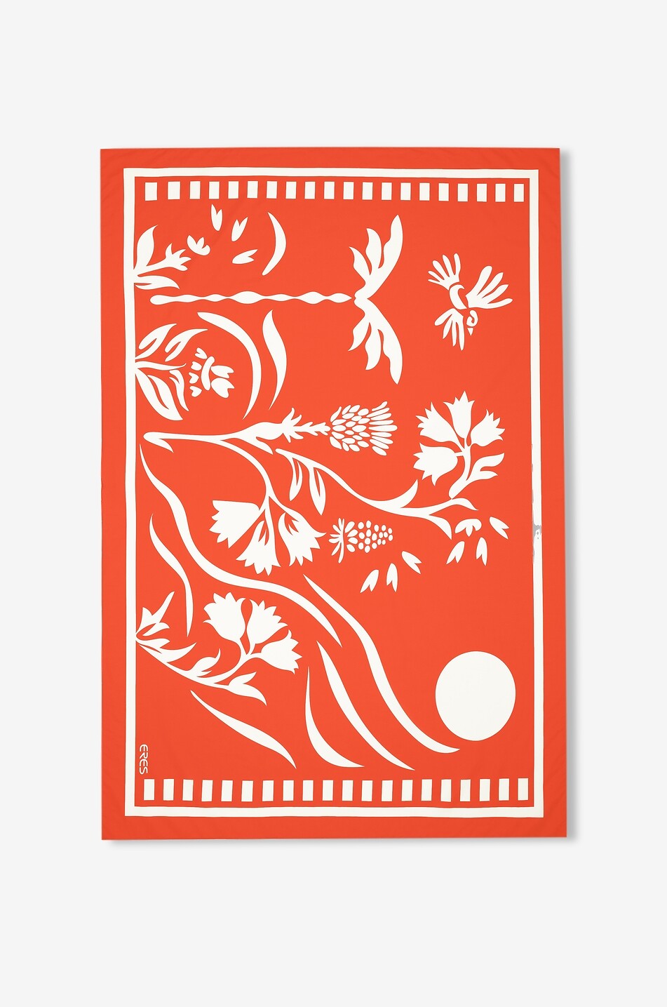 ERES Paréo rectangulaire en coton et soie Mandapa Femme ROUGE 2