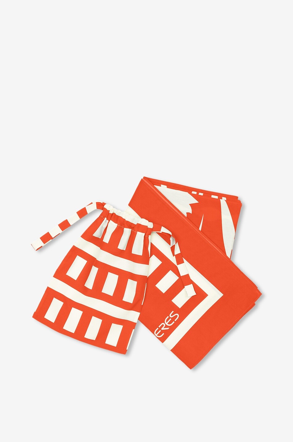 ERES Paréo rectangulaire en coton et soie Mandapa Femme ROUGE 7