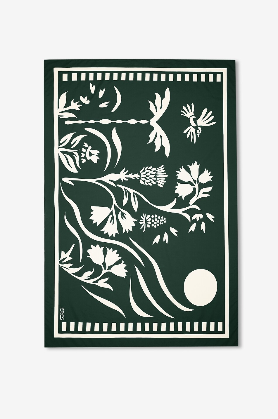 ERES Paréo rectangulaire en coton et soie Mandapa Femme VERT 2