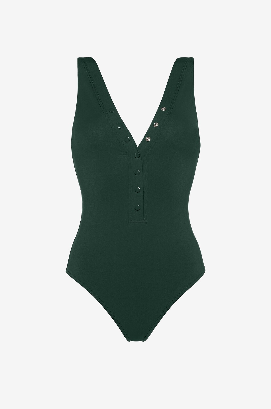 ERES Icône buttoned V-neck swimsuit Women GREEN 1