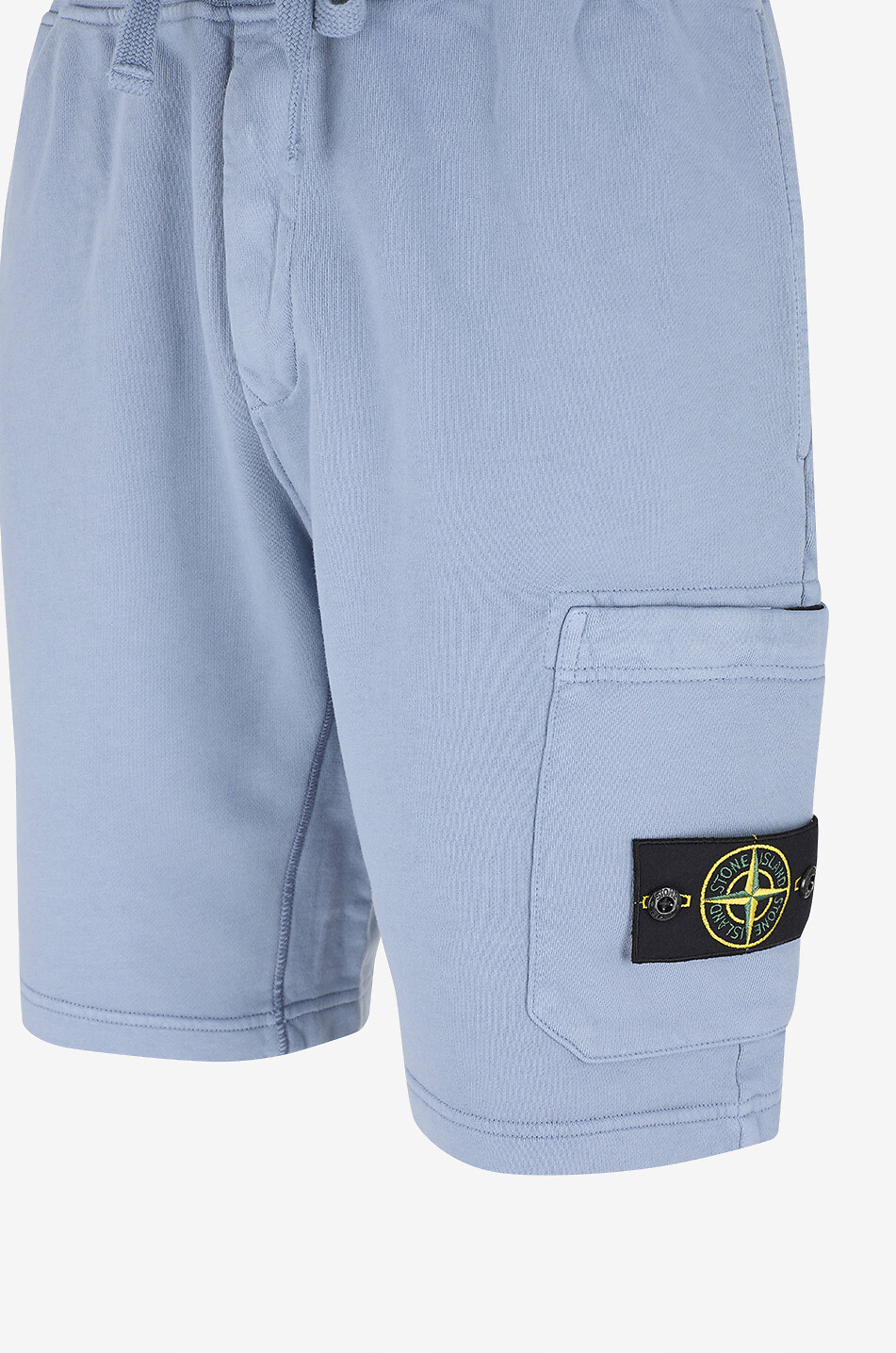 STONE ISLAND Bermuda cargo en molleton 6200011 Organic Cotton Fleece Homme BLEU MOYEN 3