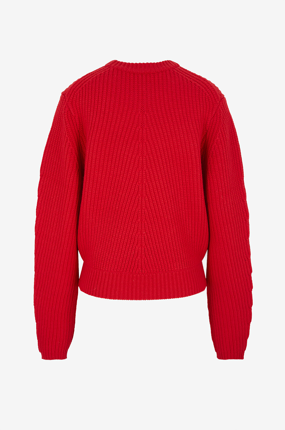 CHLOE Oversize-Rippstrick-Pullover aus Wolle und Kaschmir mit Logo Damen ROT 2