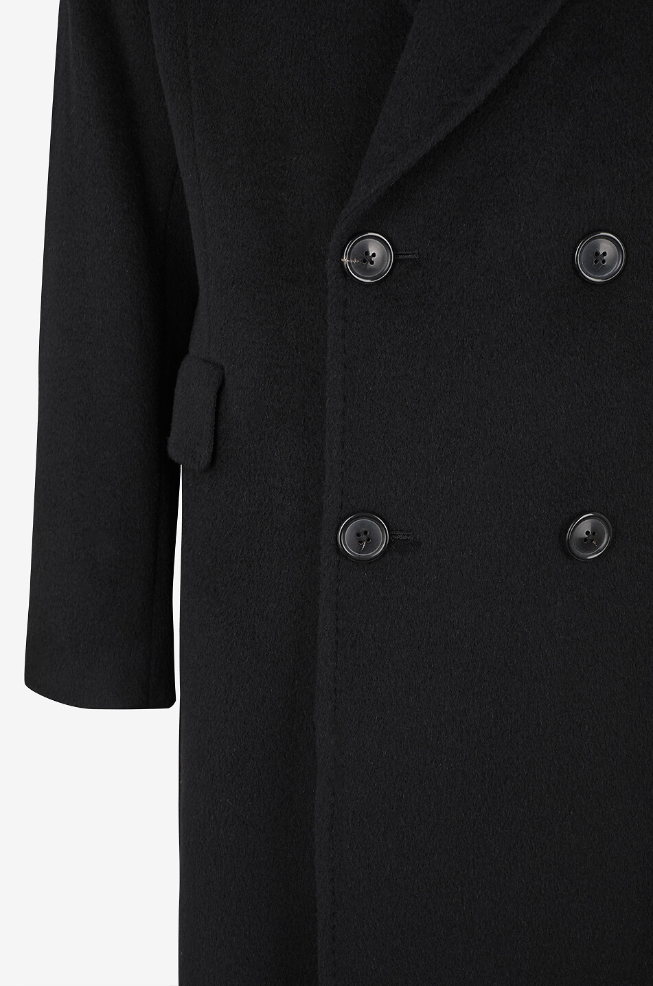 OUR LEGACY Whale double-breasted long mohair coat Men BLACK 3