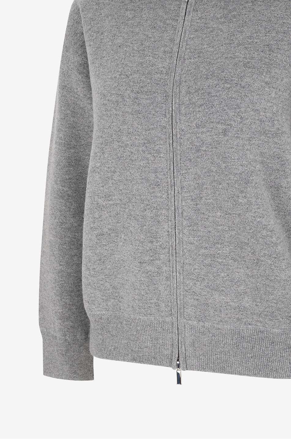 'S MAX MARA Cardigan jacquard à capuche en laine et cachemire Quiete Femme GRIS MOYEN 5