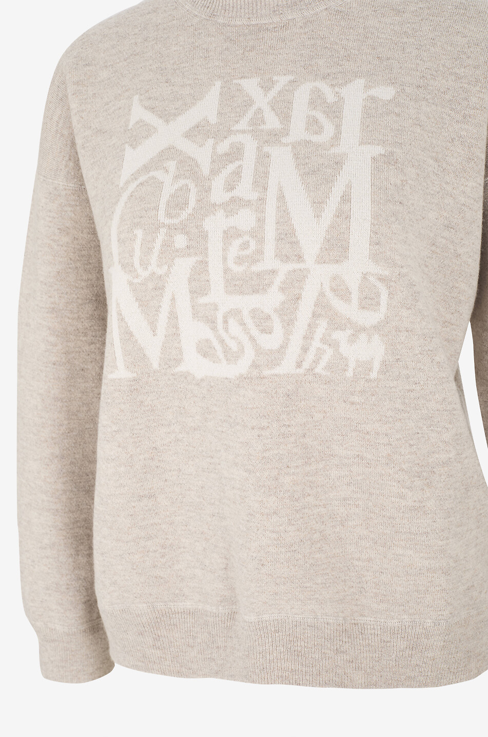 'S MAX MARA Jacquard-Pullover mit Rundhalsausschnitt aus Wolle und Kaschmir Flipper Damen BEIGE 3