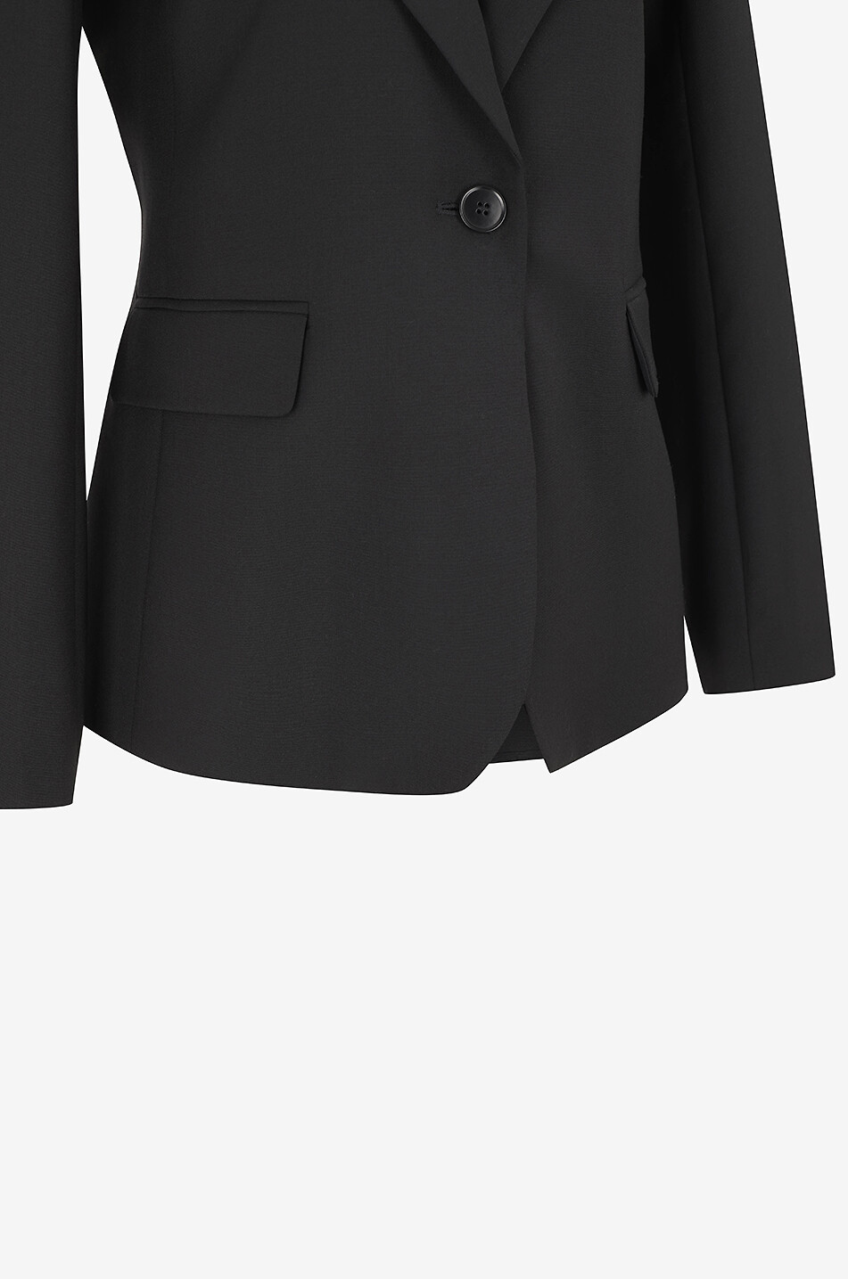 WEEKEND MAX MARA Lamine single-breasted virgin wool fitted blazer Women BLACK 3