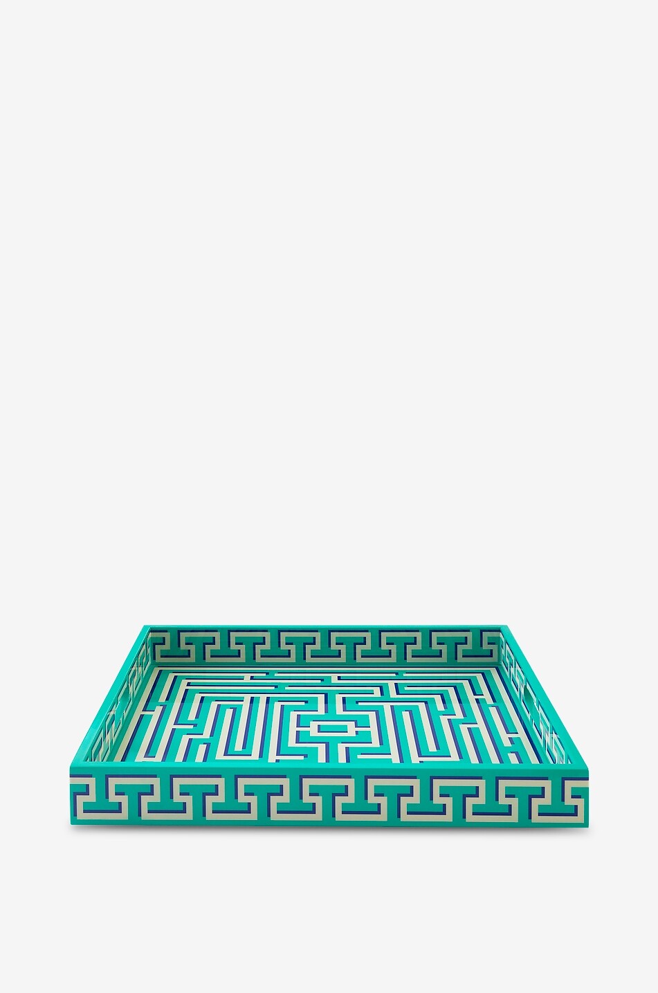 JONATHAN ADLER Labyrinth rectangular lacquer tray Home GREEN 1