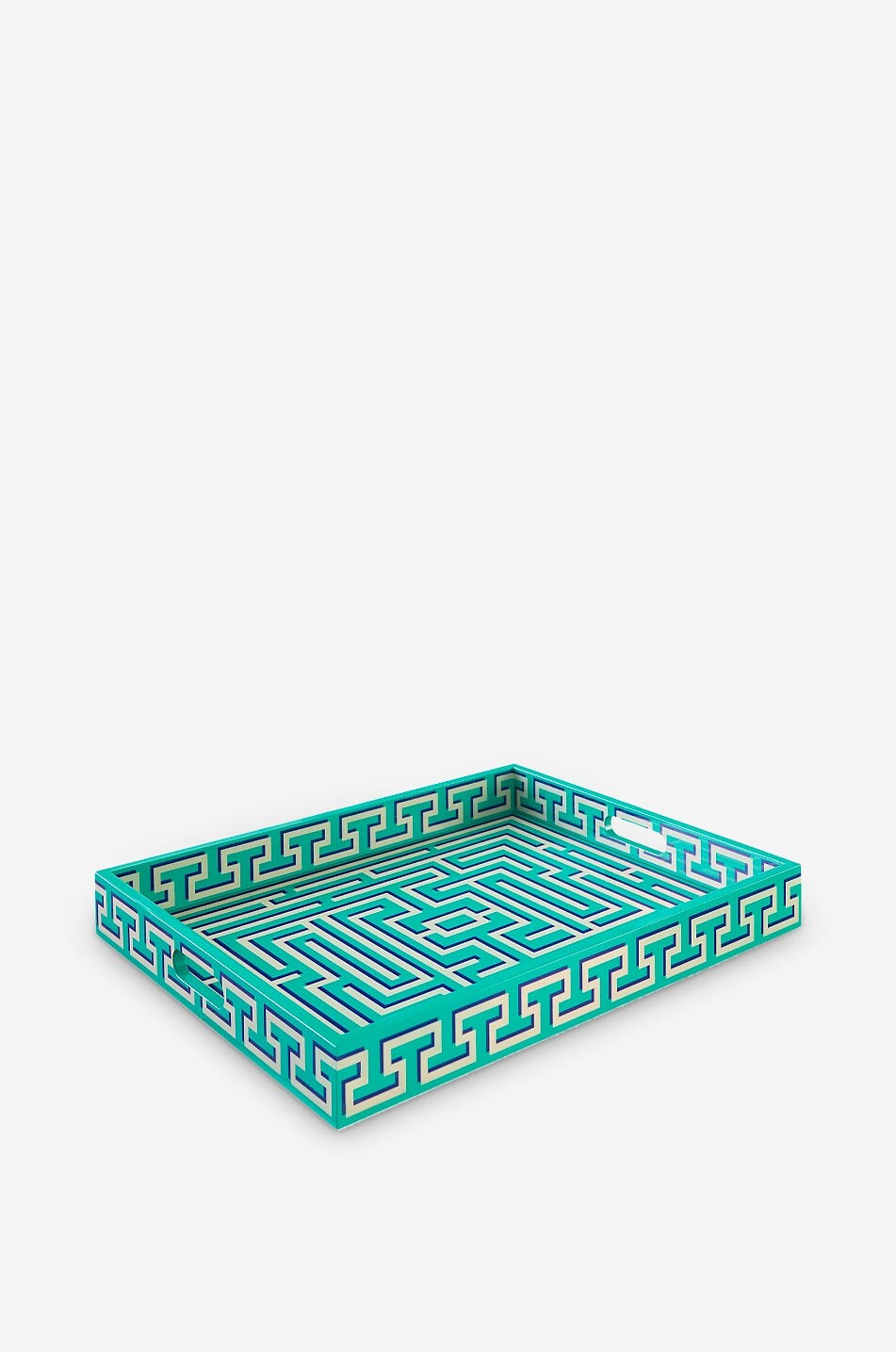 JONATHAN ADLER Labyrinth rectangular lacquer tray Home GREEN 2
