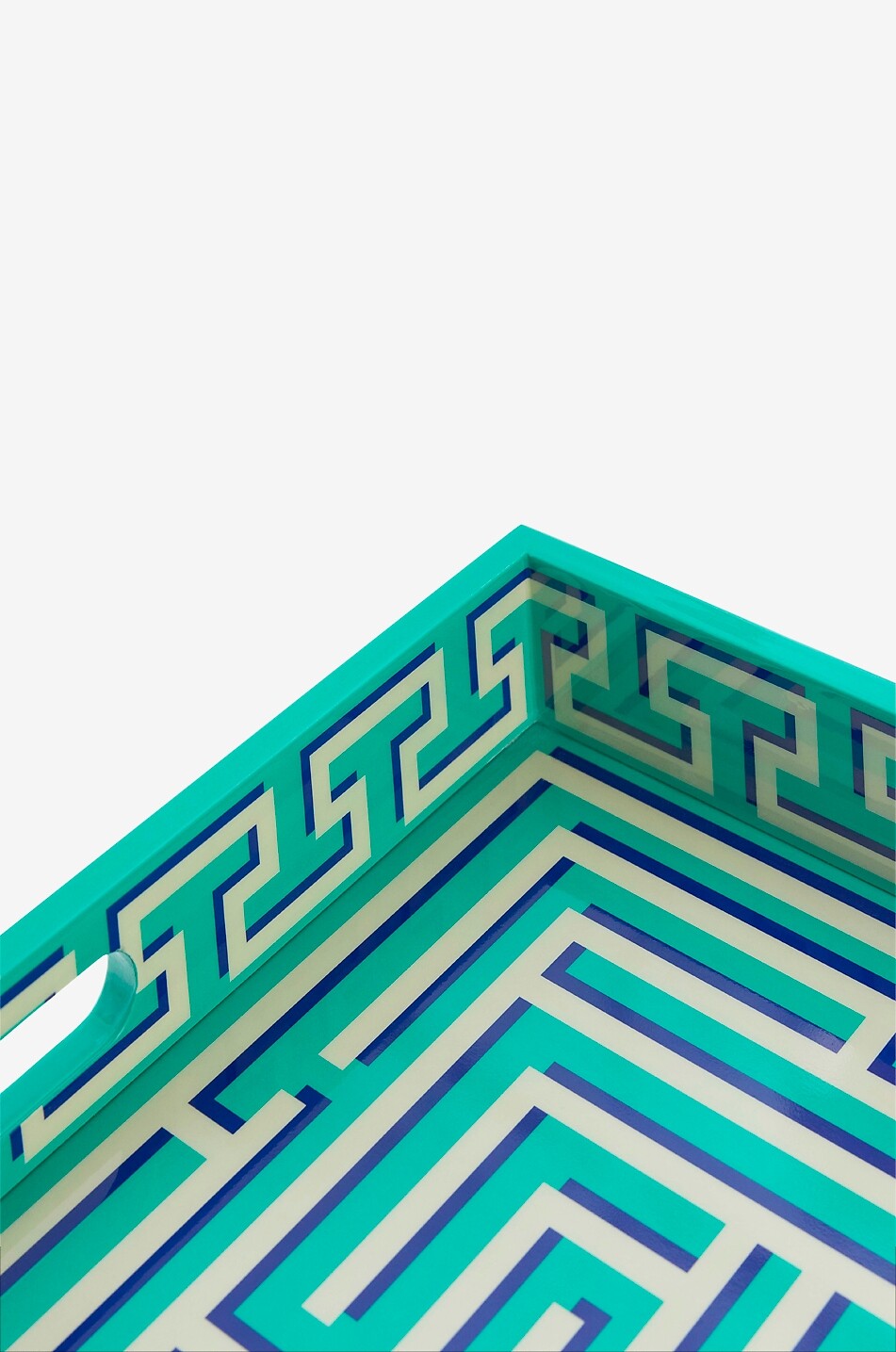 JONATHAN ADLER Labyrinth rectangular lacquer tray Home GREEN 3