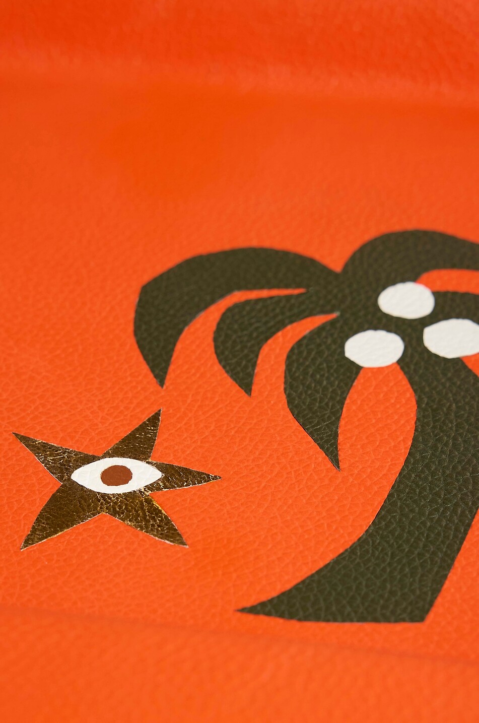 JONATHAN ADLER Playa Palm Tree rectangular leather tray Home ORANGE 3