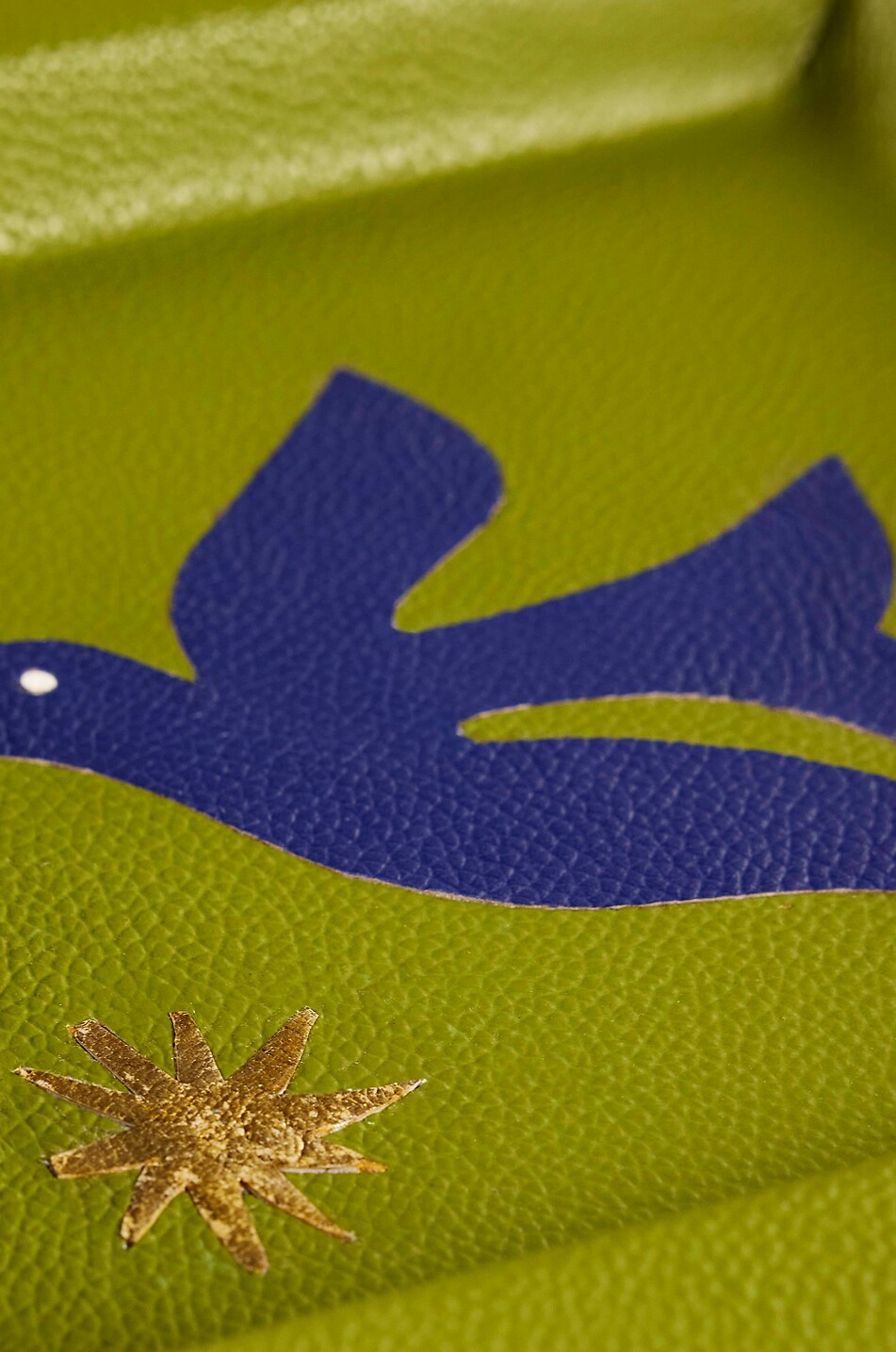 JONATHAN ADLER Playa Bird square leather tray Home KHAKI 3