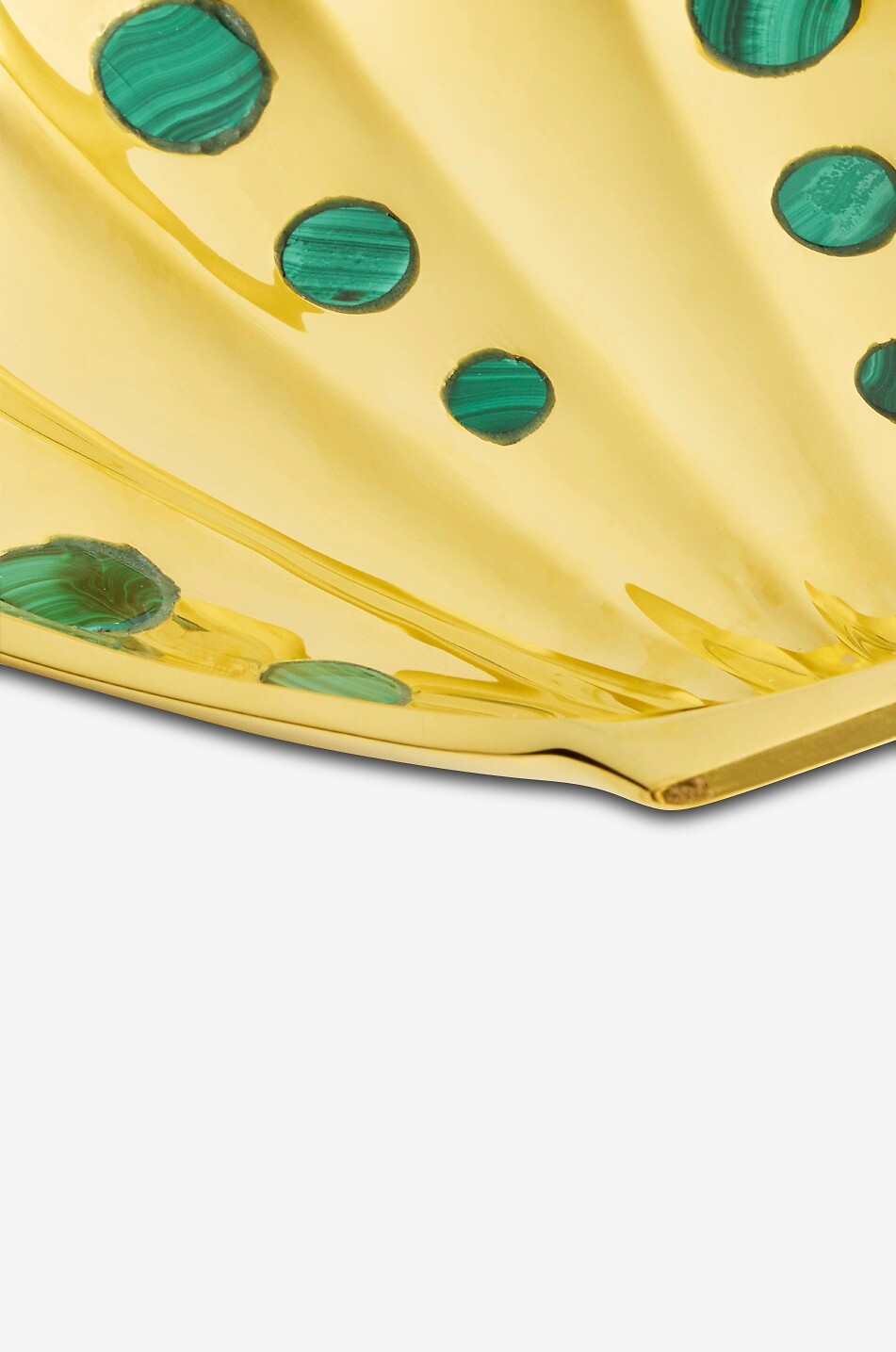 JONATHAN ADLER Clam Shell brass and malachite tray Home GOLDEN 3