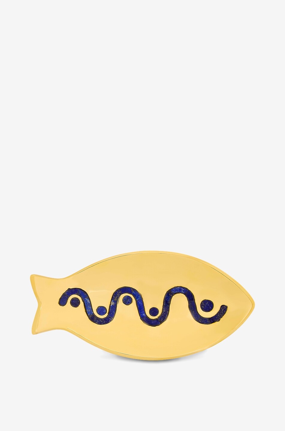 JONATHAN ADLER Fish brass and lapis-lazuli tray Home GOLDEN 1