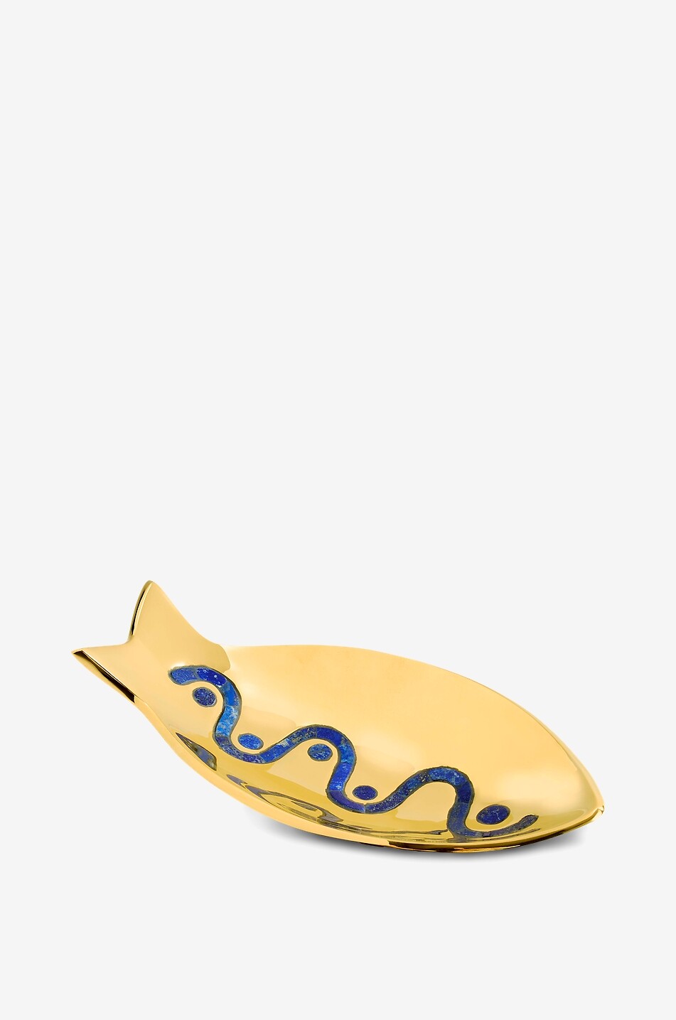 JONATHAN ADLER Fish brass and lapis-lazuli tray Home GOLDEN 2