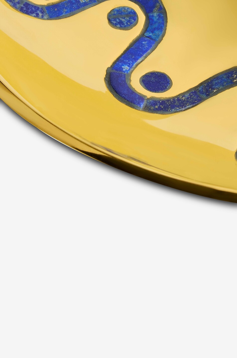 JONATHAN ADLER Fish brass and lapis-lazuli tray Home GOLDEN 4