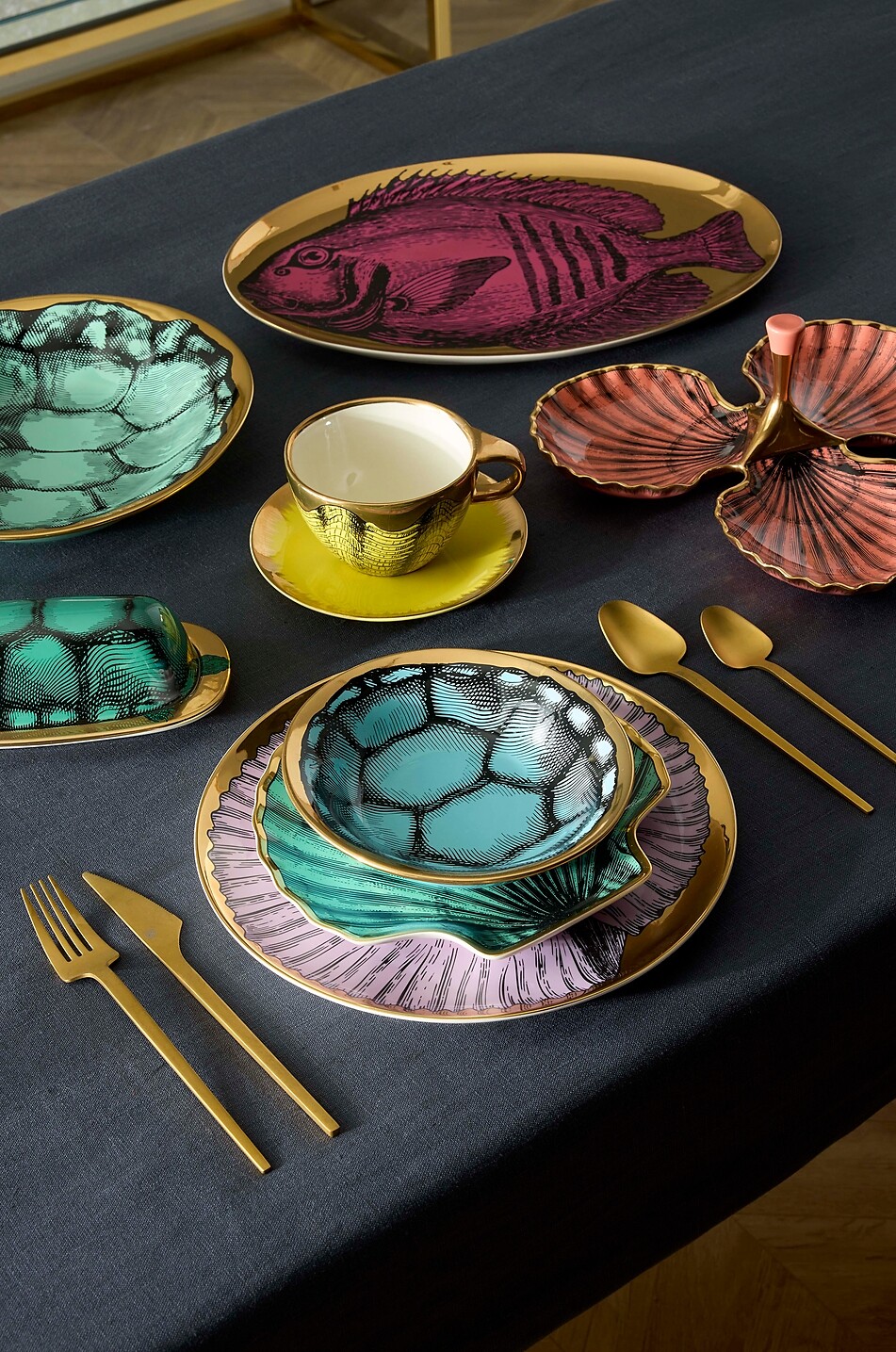 JONATHAN ADLER Assiette plate en porcelaine Sirena Maison VIOLET 2