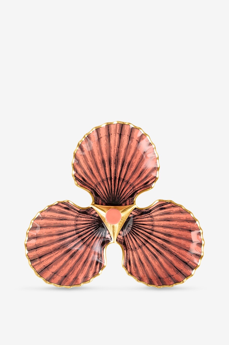 JONATHAN ADLER Plat de service en céramique en forme de trèfle Sirena Maison ORANGE 1