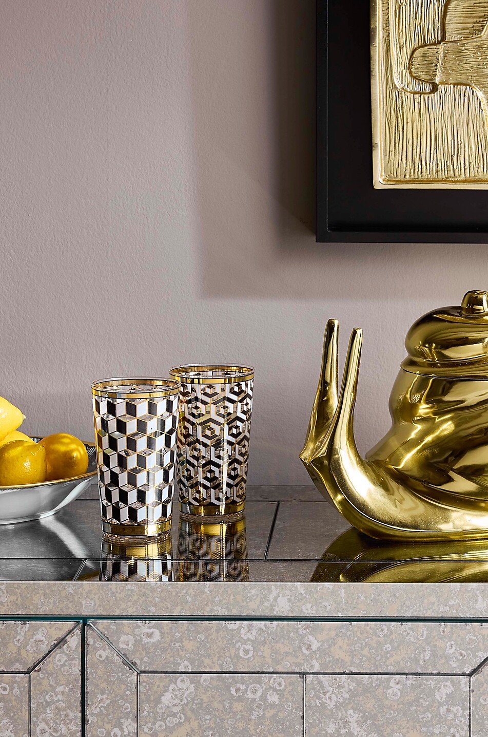 JONATHAN ADLER Seau à glace en laiton Snail Maison DORE 3