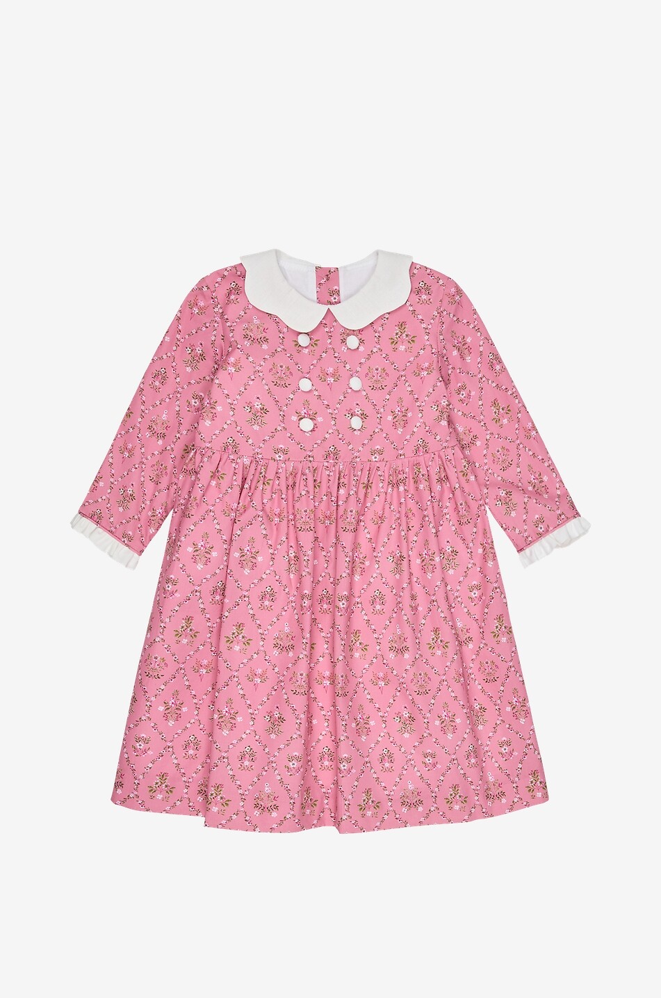 Robe en coton en toile imprimé fleuri fille Provenza