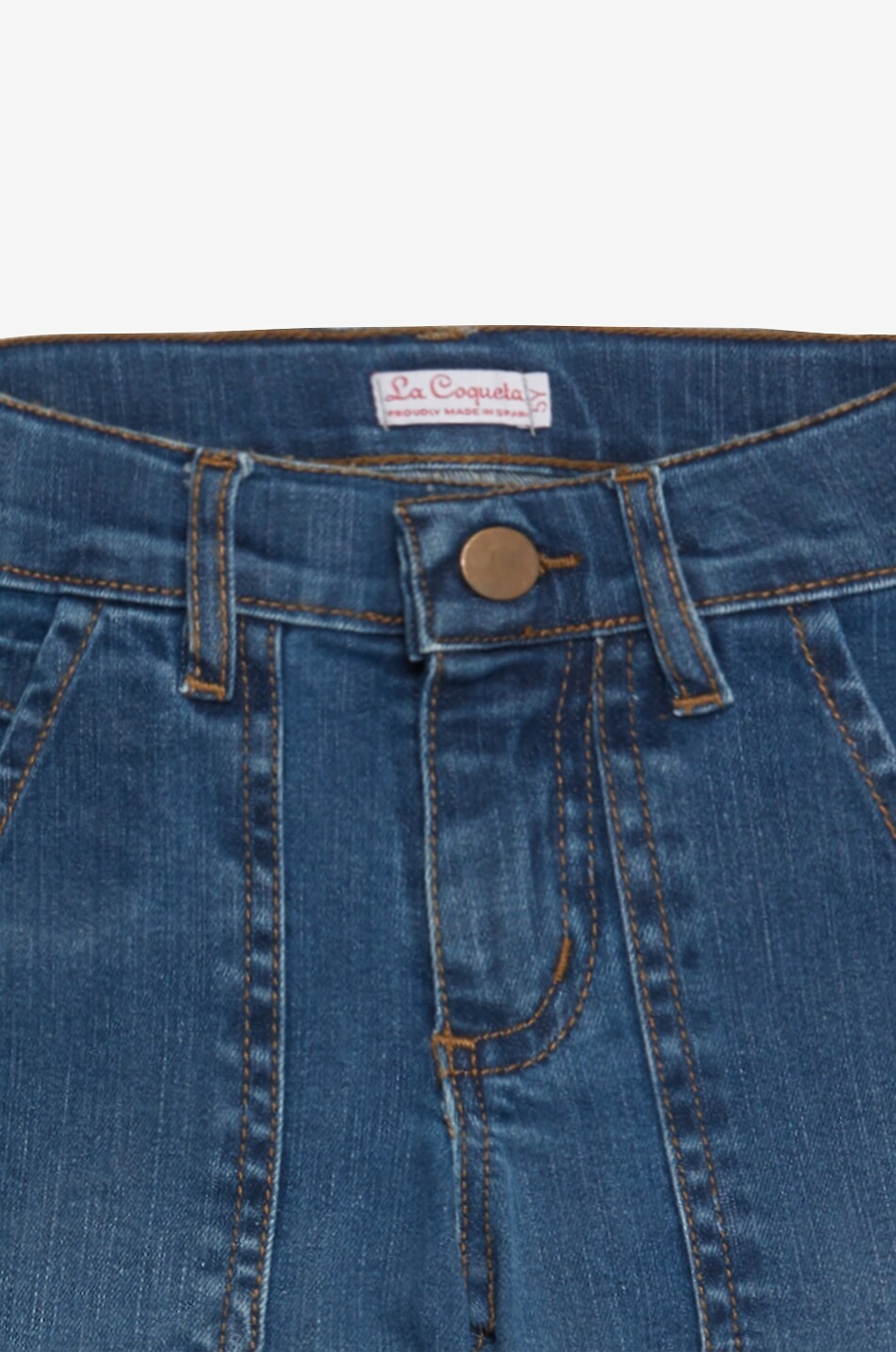 LA COQUETA Enola denim wide-leg jeans for girls Girl BLUE 3