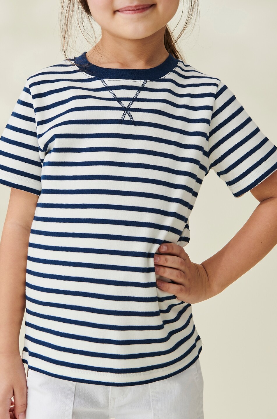 LA COQUETA T-shirt rayé à manches courtes garçon Arturo Garçon BLEU FONCE 4
