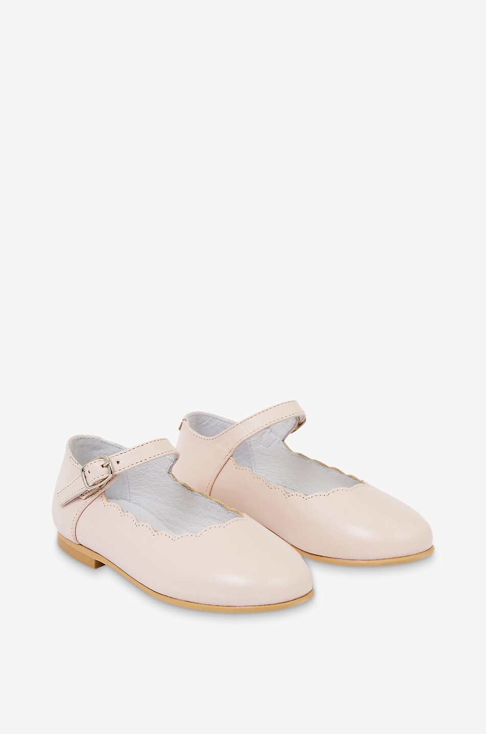 LA COQUETA Ballerines à brides en cuir fille Fille ROSE CLAIR 2