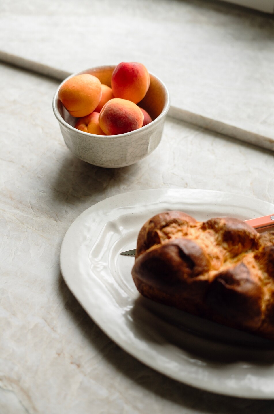 JARS Plat ovale en céramique Refectoire Sable Mat M Maison BLANC 3