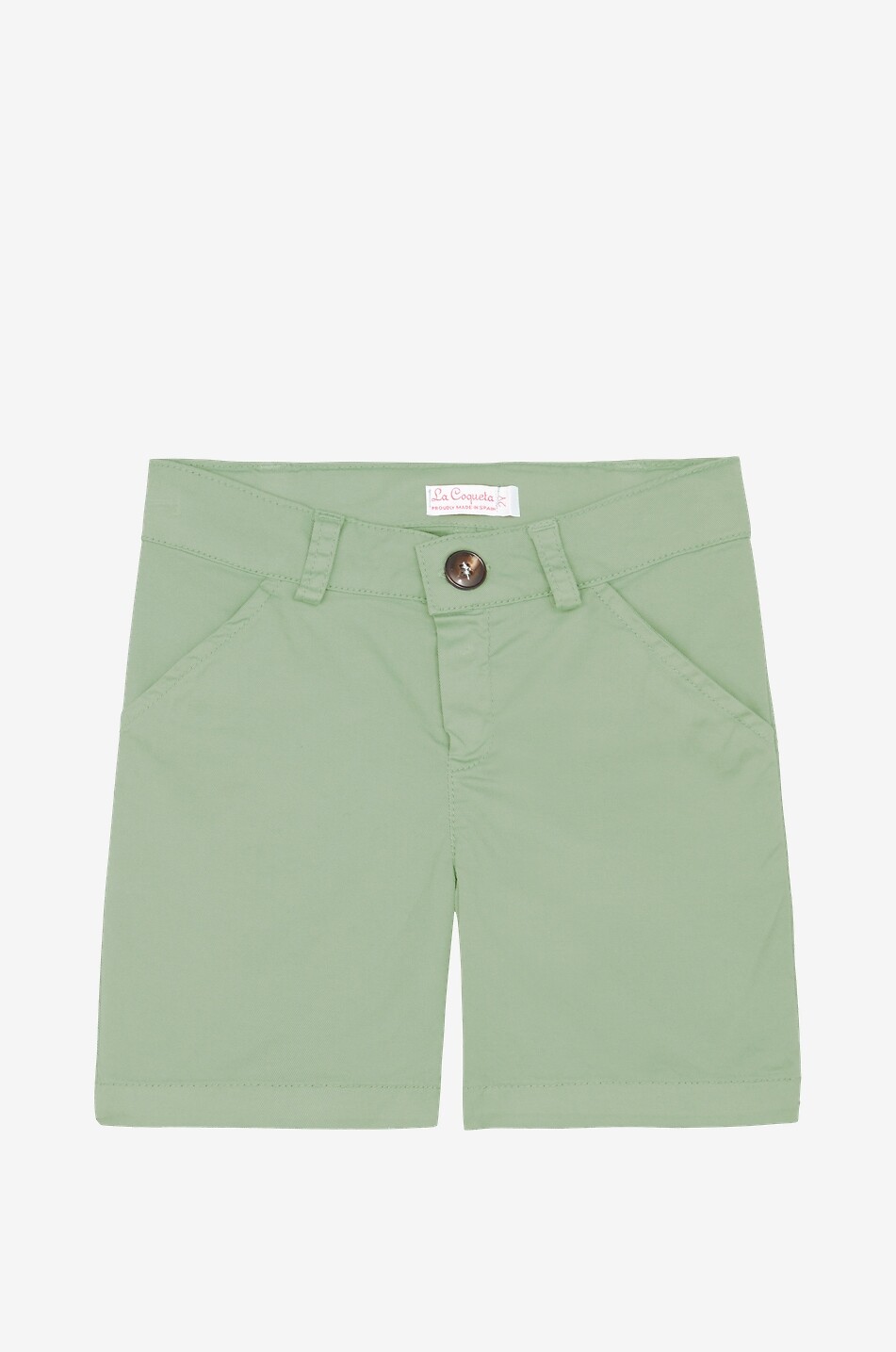 LA COQUETA Short en gabardine de coton garçon Bocusi Garçon VERT CLAIR 1