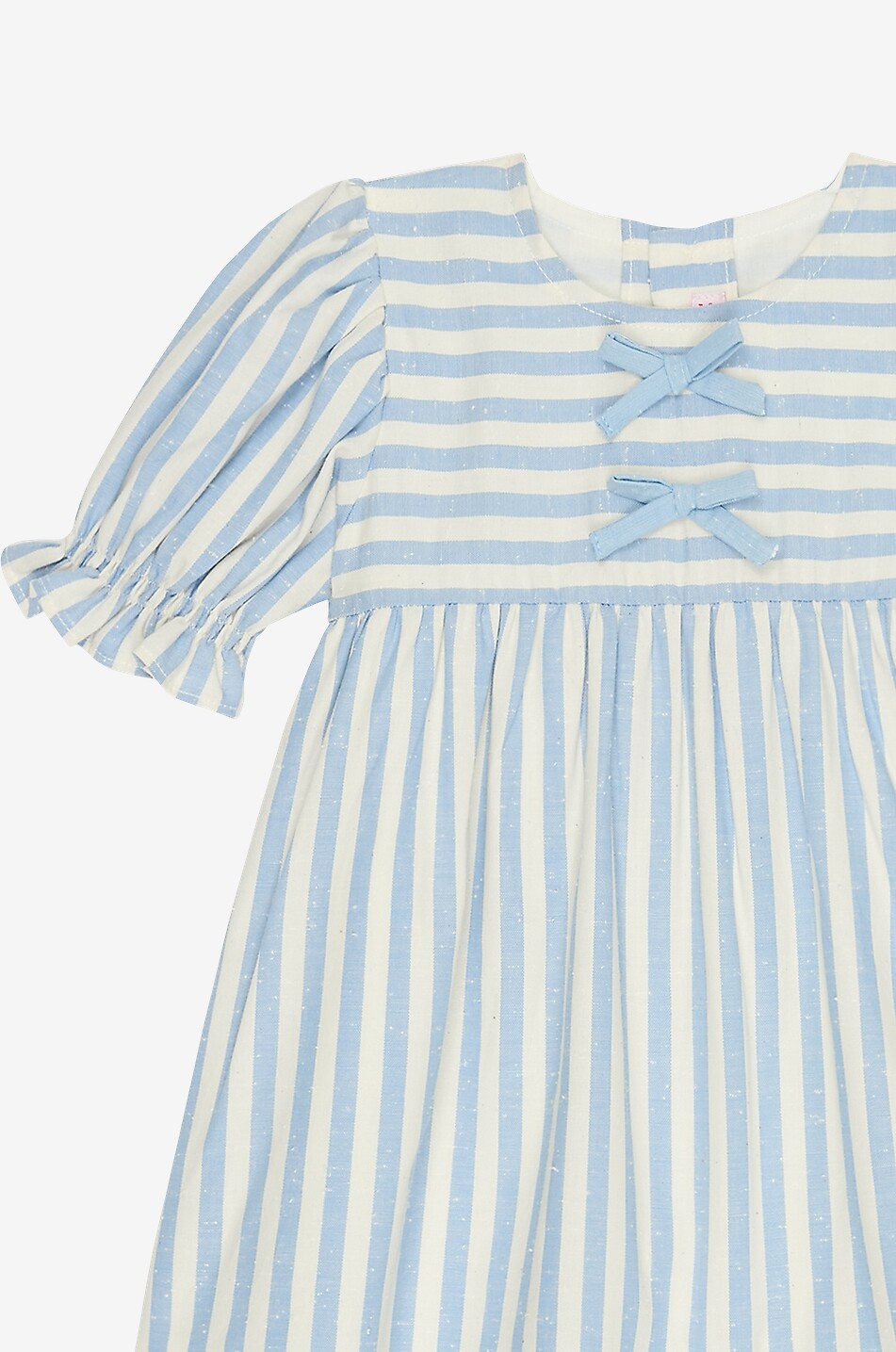 LA COQUETA Luciana striped cotton baby dress and bloomers Baby LIGHT BLUE 3