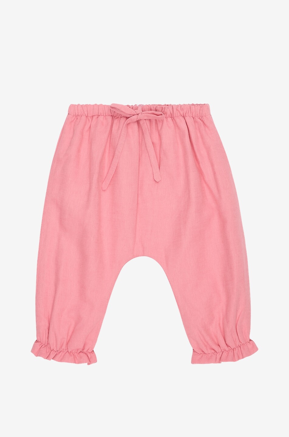 LA COQUETA Forna linen and cotton baby trousers Baby PINK 1