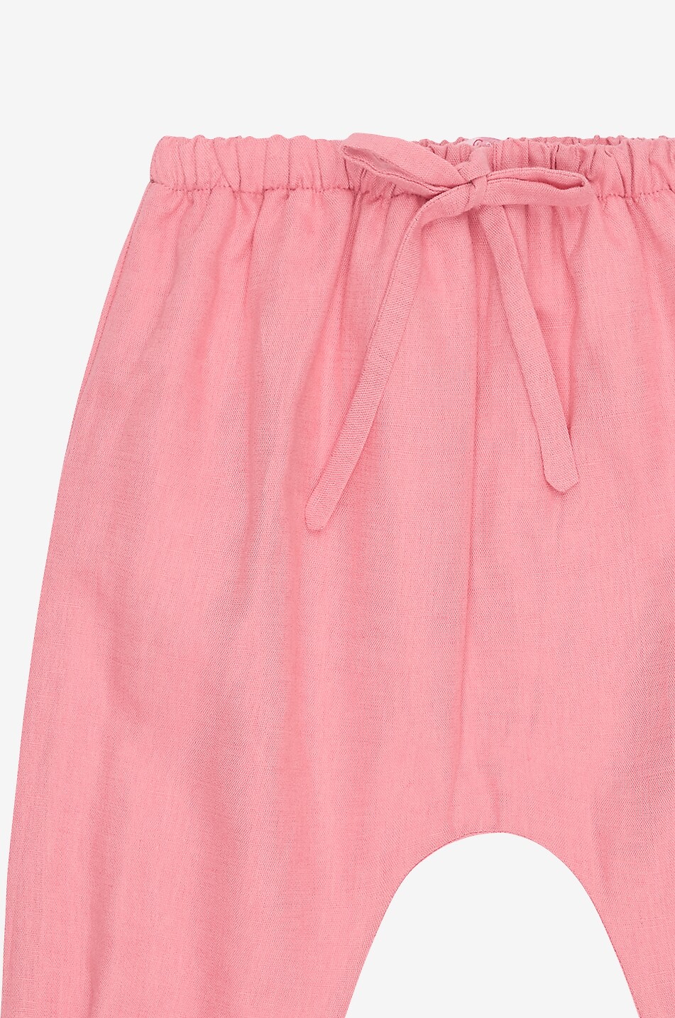 LA COQUETA Forna linen and cotton baby trousers Baby PINK 3