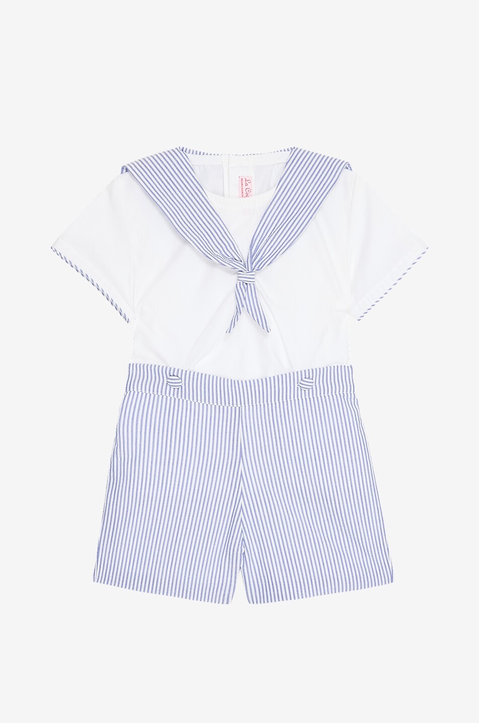 Ensemble short et T-shirt rayé en coton bébé Antonio