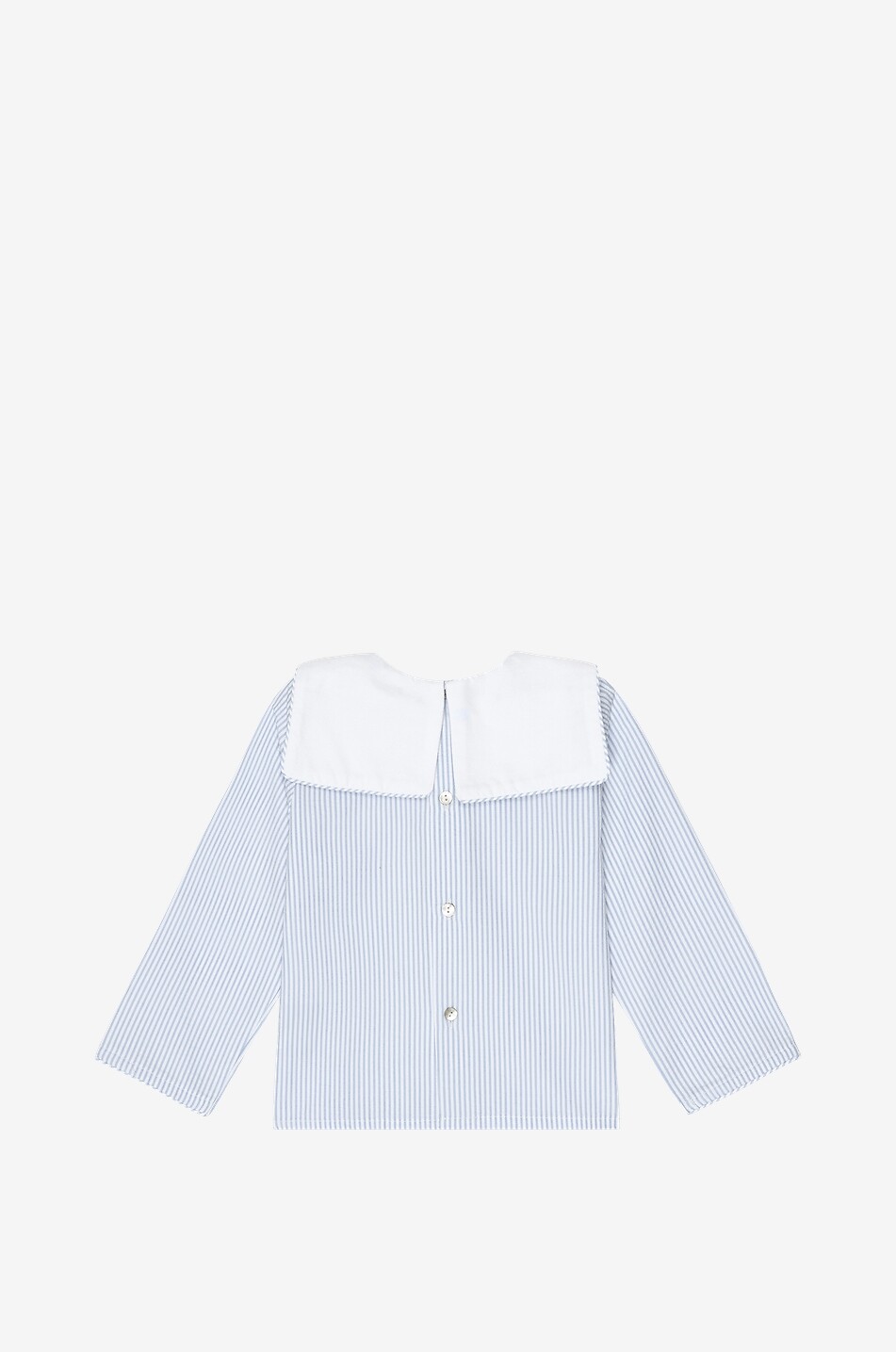 LA COQUETA Rio striped cotton poplin baby blouse Baby LIGHT BLUE 2