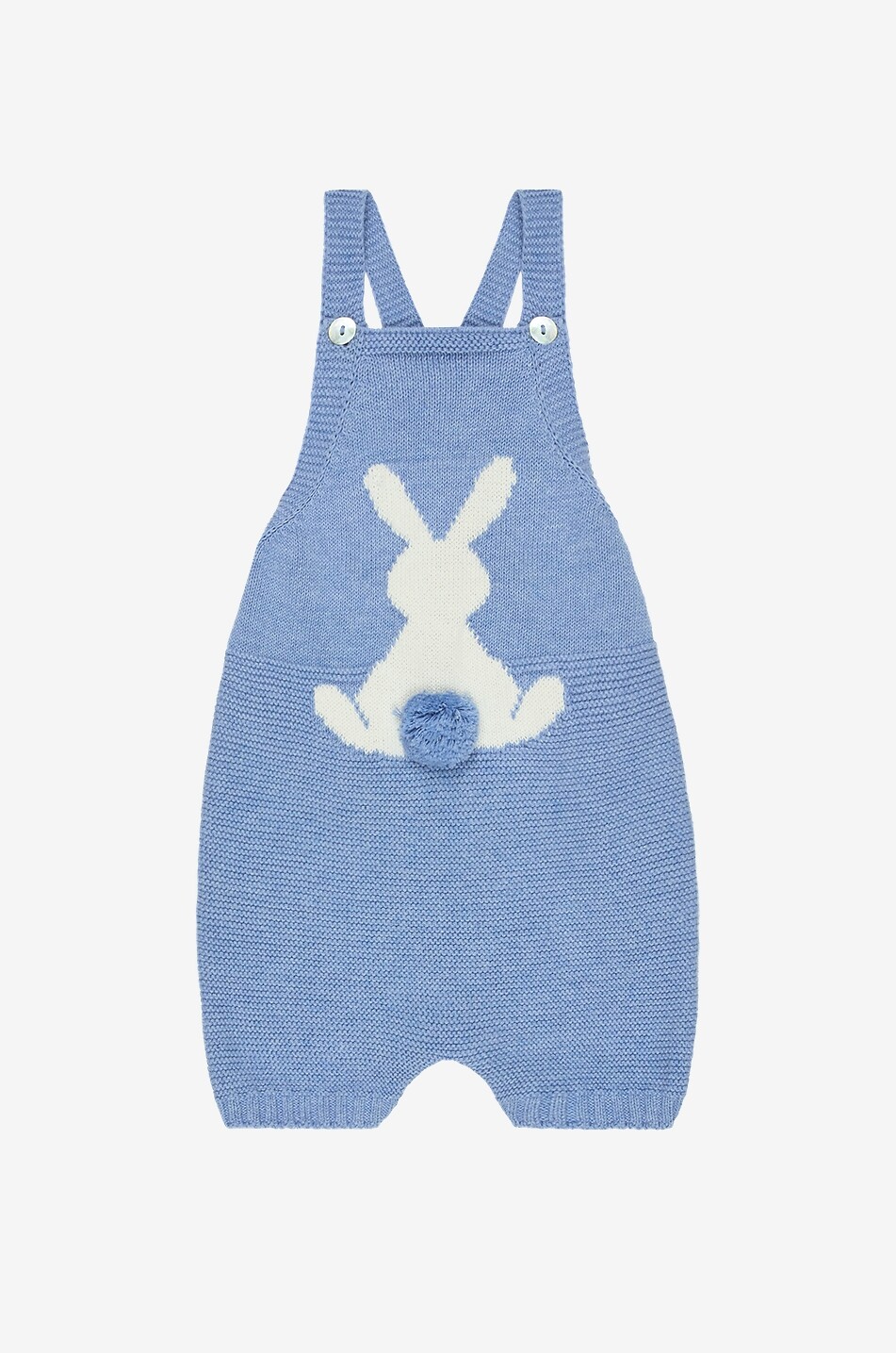 Crispa cotton knit bunny motif baby dungarees