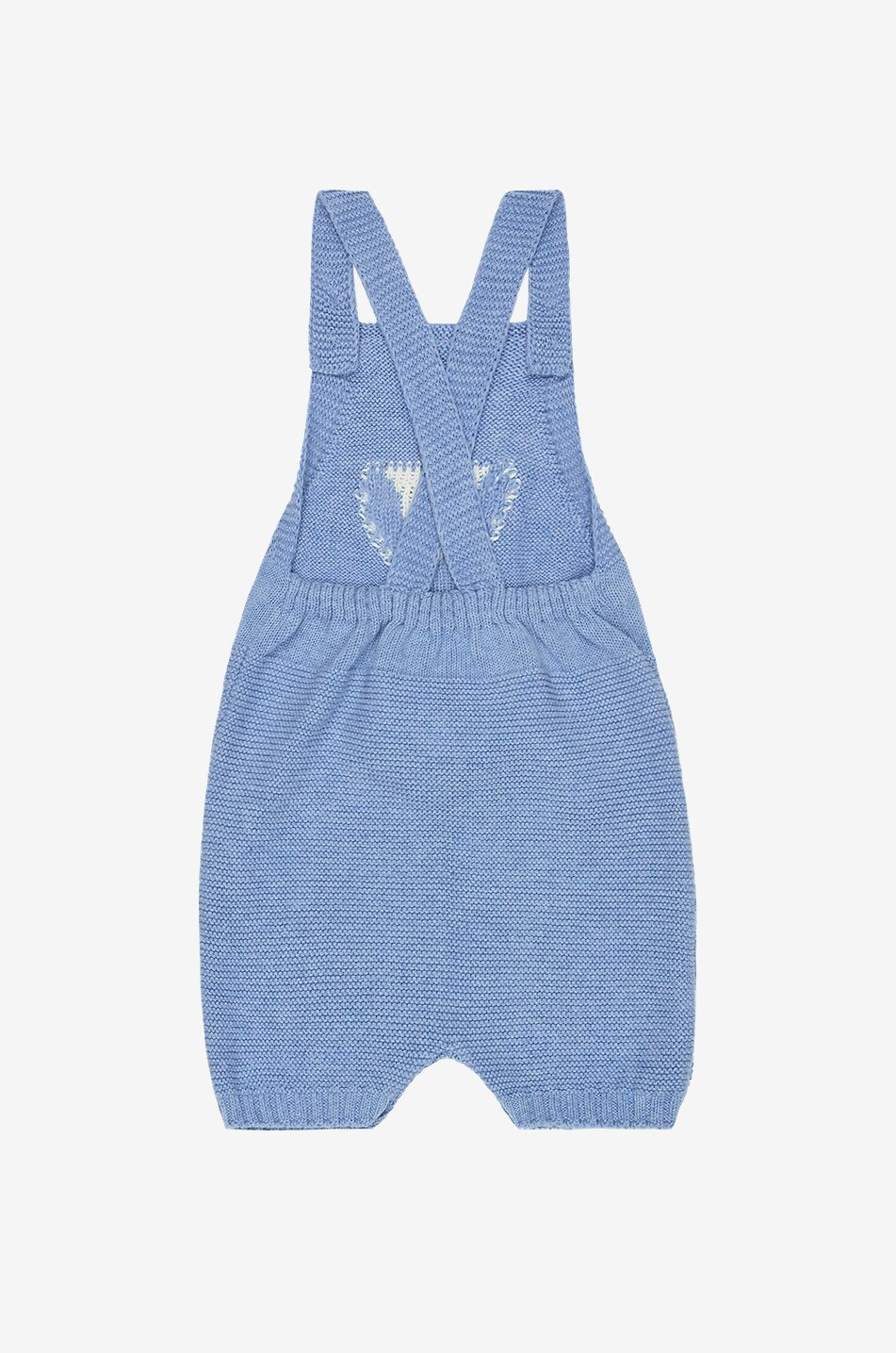 LA COQUETA Crispa cotton knit bunny motif baby dungarees Baby BLUE 2
