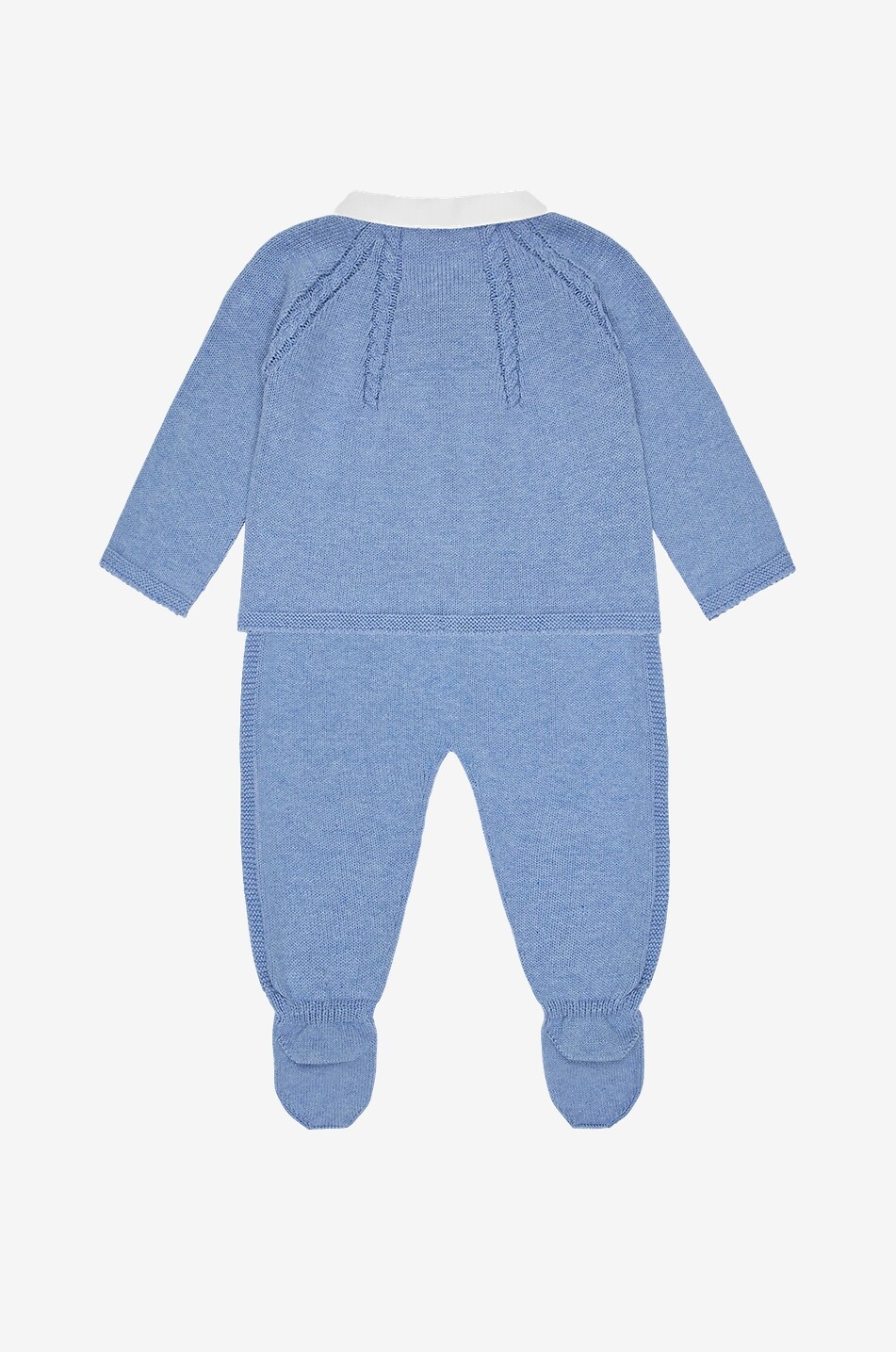 LA COQUETA Ensemble cardigan et pantalon bébé en maille de coton Sanson Bébé BLEU 2