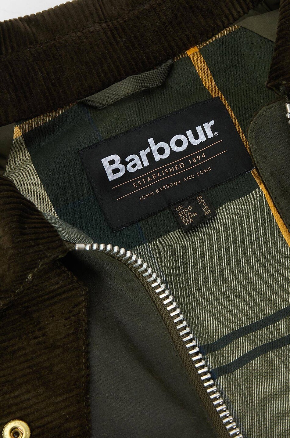 BARBOUR Kearton waxed cotton A-line lightweight jacket Women DARK GREEN 6