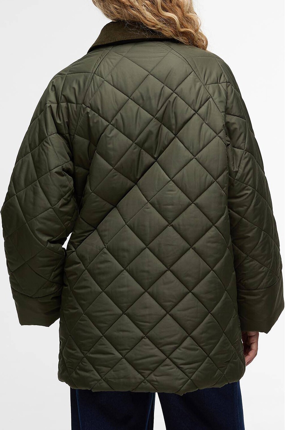 BARBOUR Veste mi-longue matelassée en tissu technique Aldburgh Femme VERT FONCÉ 3