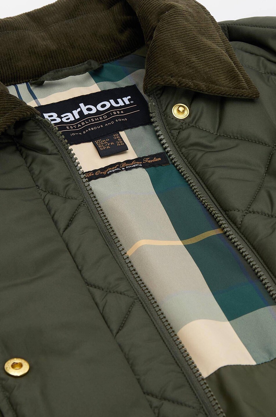 BARBOUR Veste mi-longue matelassée en tissu technique Aldburgh Femme VERT FONCÉ 6