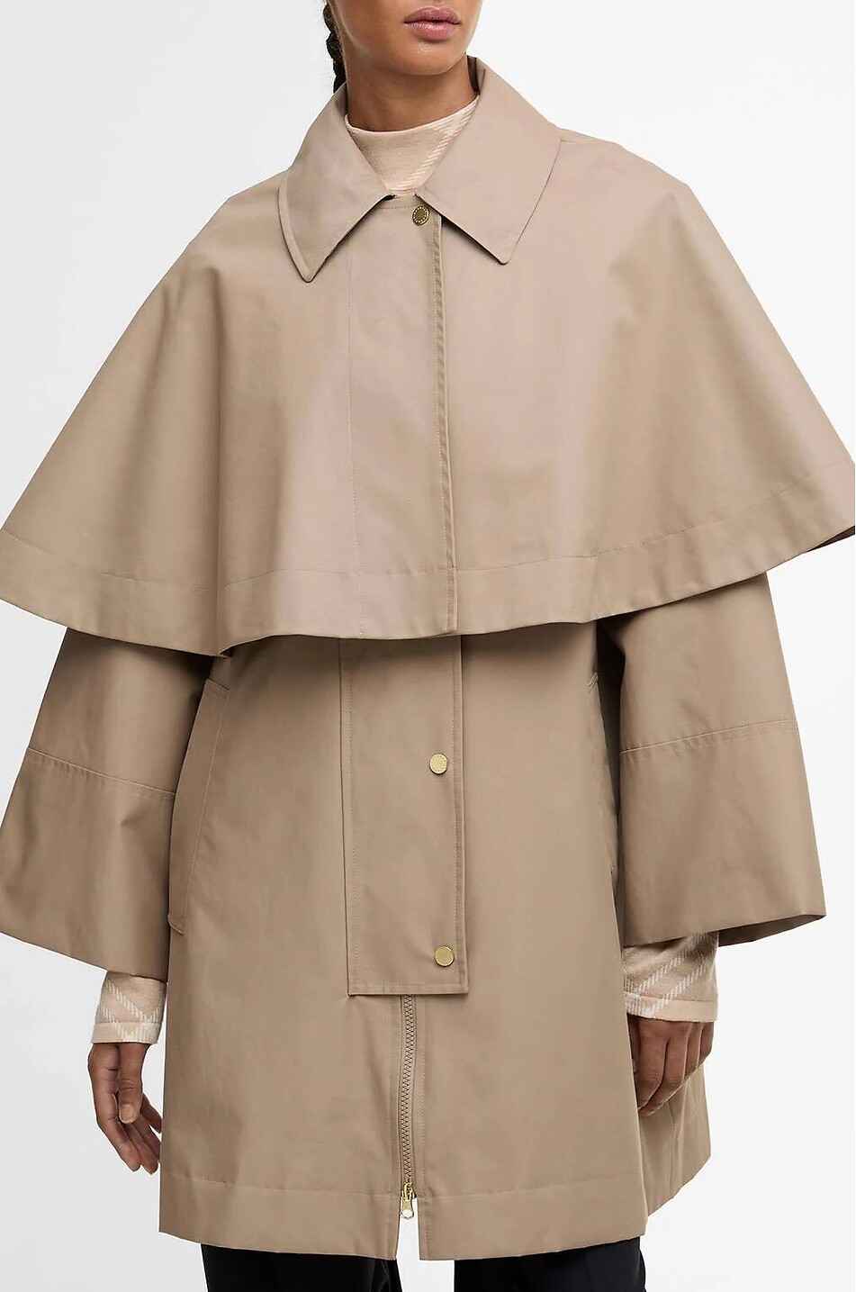 BARBOUR Fia showerproof jacket with removable cape Women BEIGE 4