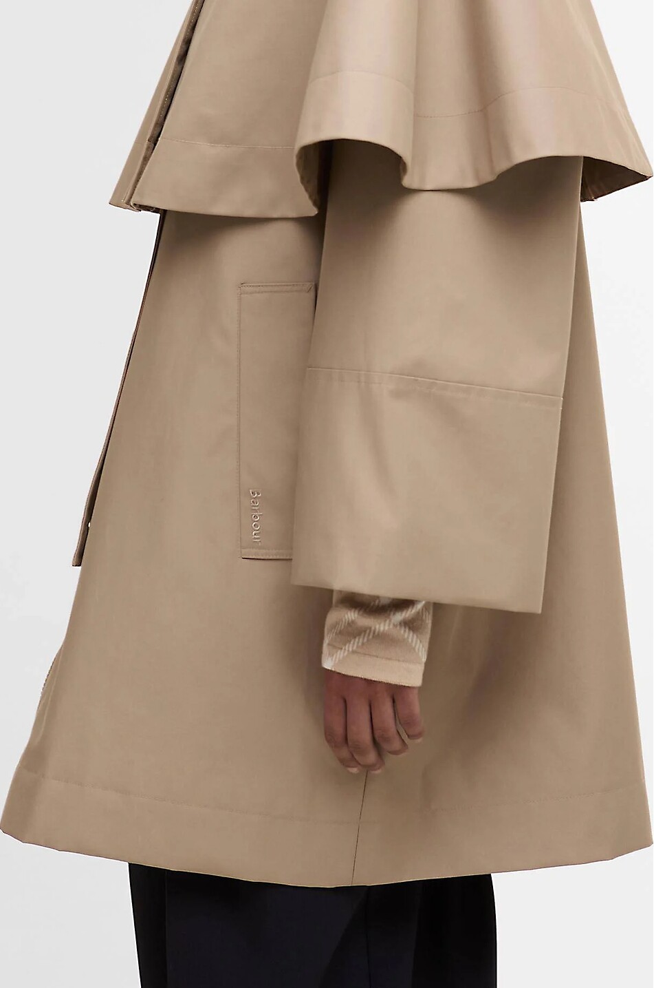 BARBOUR Fia showerproof jacket with removable cape Women BEIGE 5