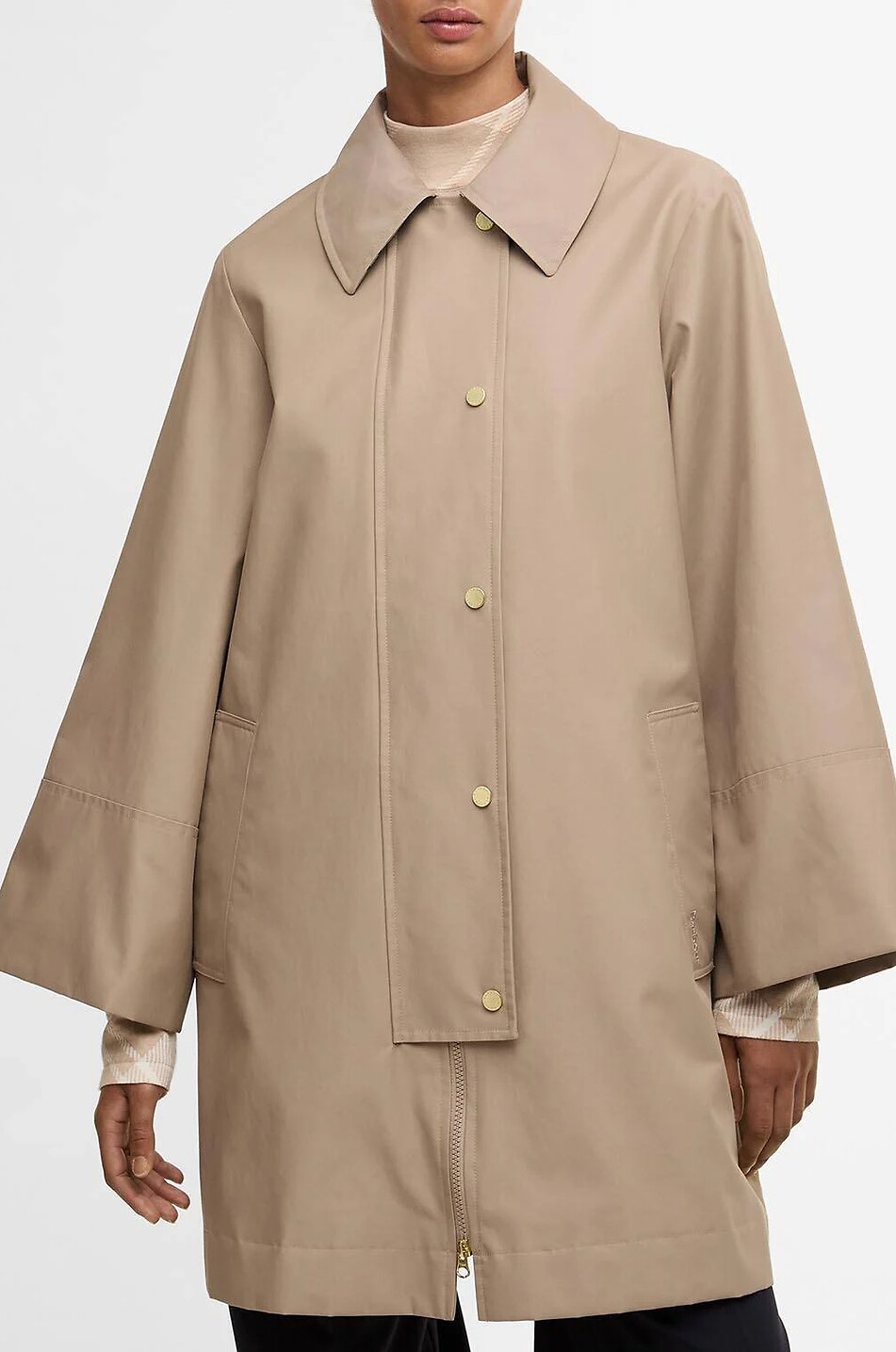 BARBOUR Fia showerproof jacket with removable cape Women BEIGE 6
