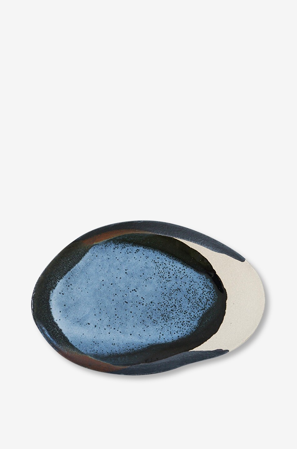 JARS Wabi Wabi S Awa ceramic oval platter Home BLUE 2