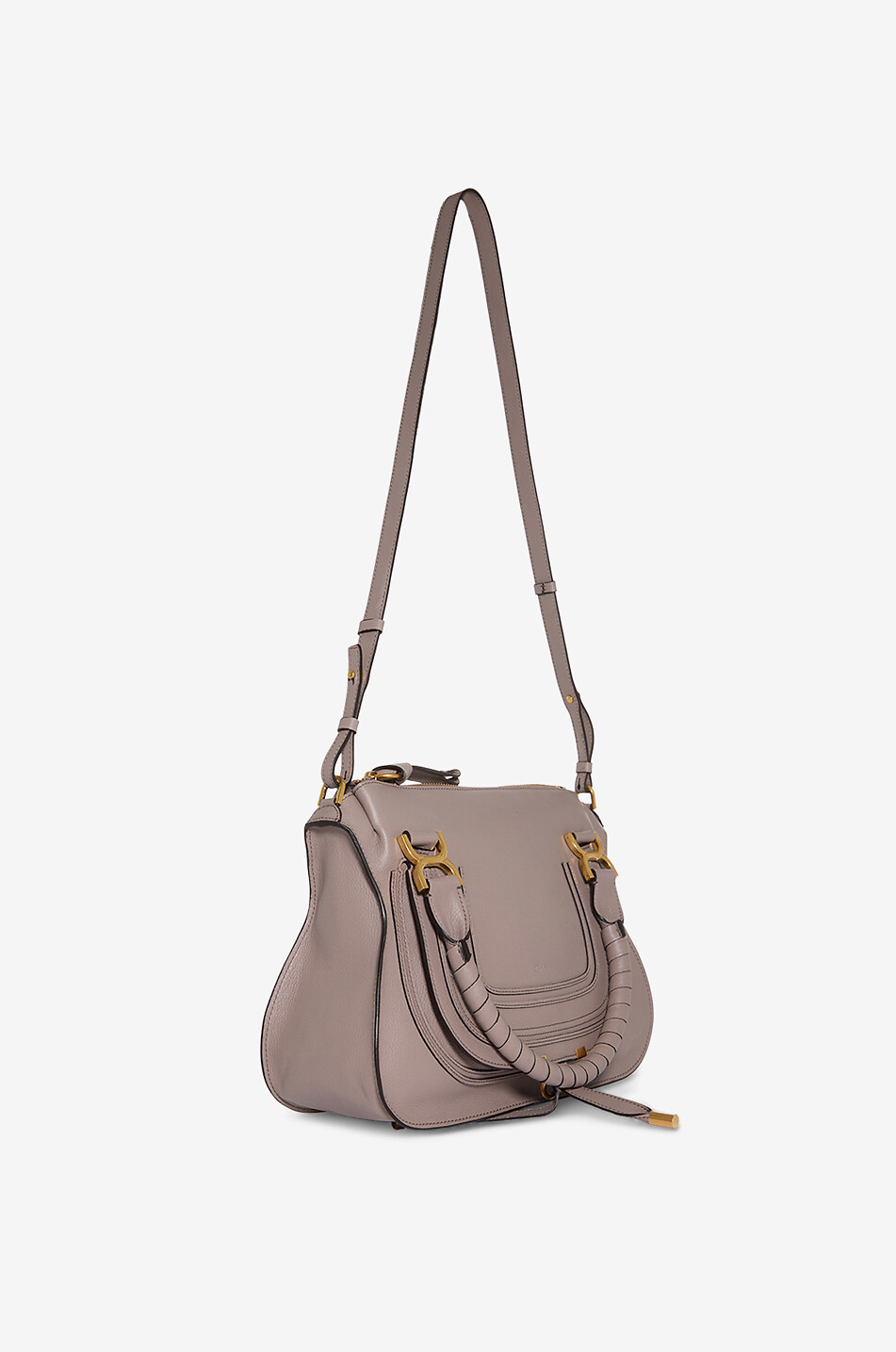 CHLOE Marcie Medium double carry grained leather bag Women LIGHT PURPLE 5