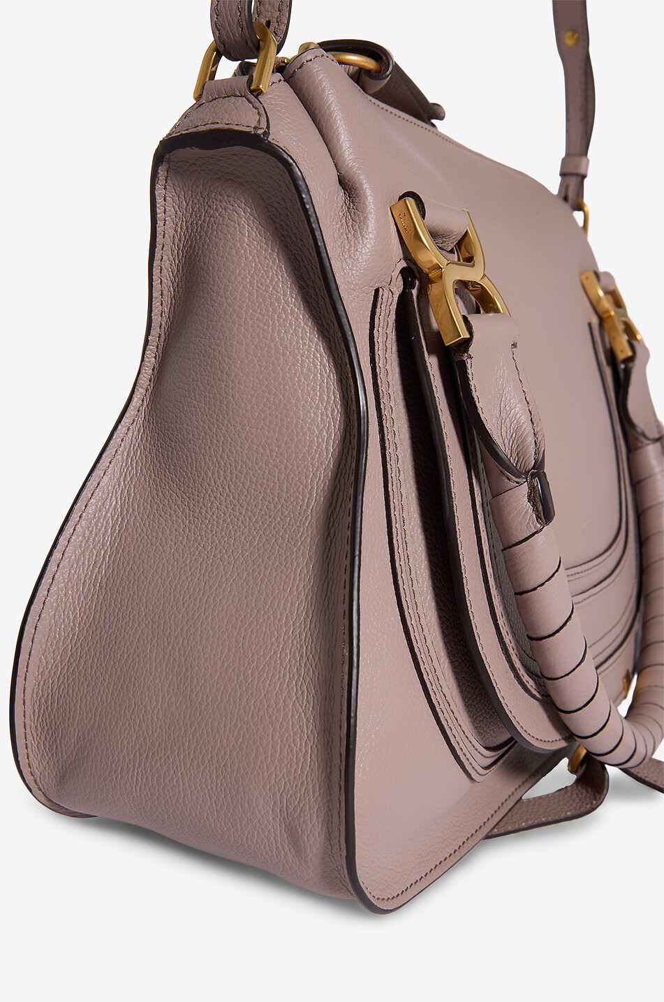 CHLOE Marcie Medium double carry grained leather bag Women LIGHT PURPLE 6
