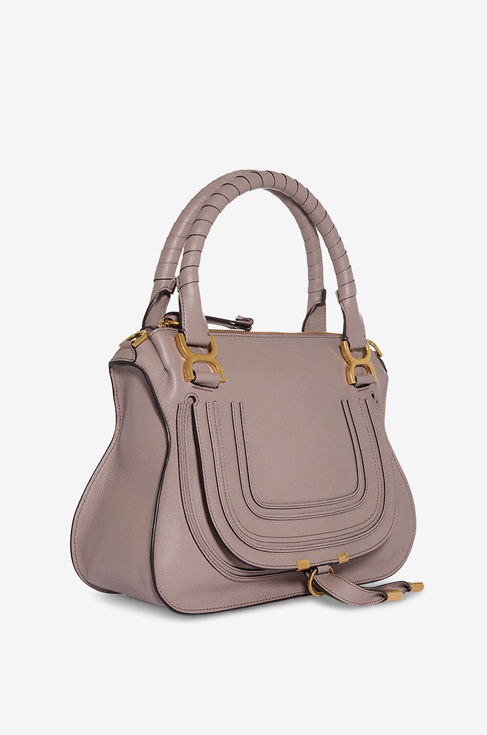 CHLOE Marcie Medium double carry grained leather bag Women LIGHT PURPLE 3