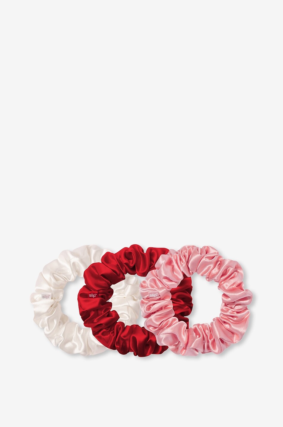 Rosy Large set of 3 silk scrunchies