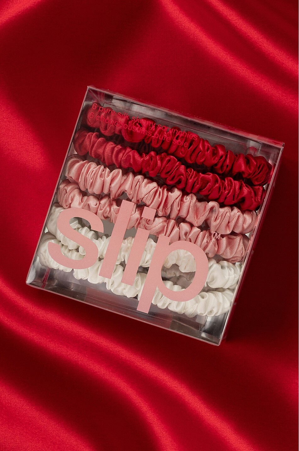 SLIP Lot de 6 élastiques pour cheveux en soie Sweetie Skinny Unisexe Incolore 3