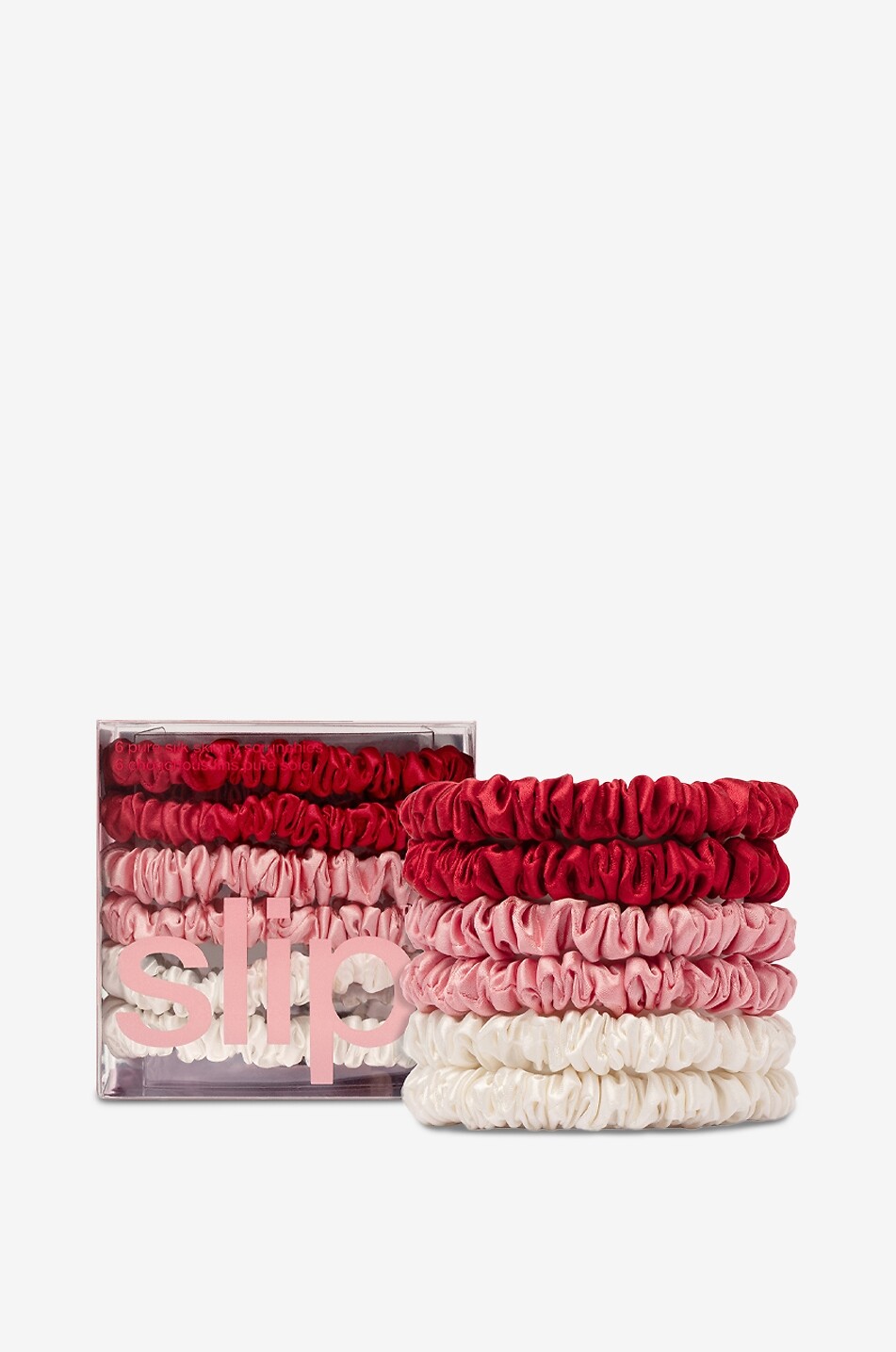 SLIP Lot de 6 élastiques pour cheveux en soie Sweetie Skinny Unisexe Incolore 6