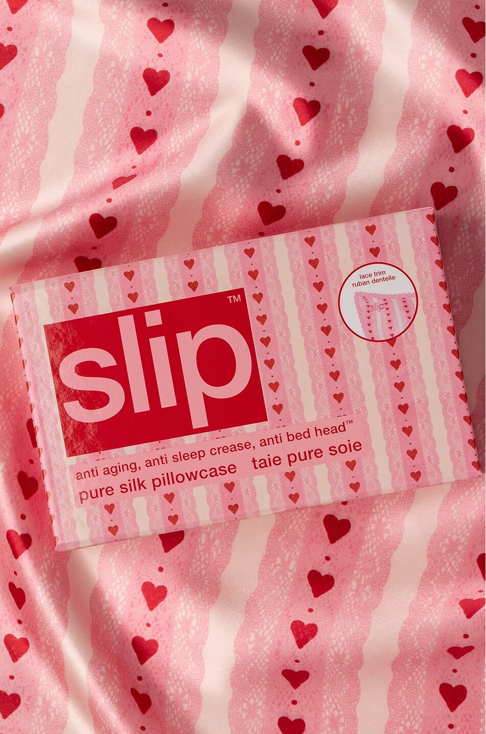 SLIP Queen Sweetie Lace silk and lace rectangular pillow case Home Colourless 3